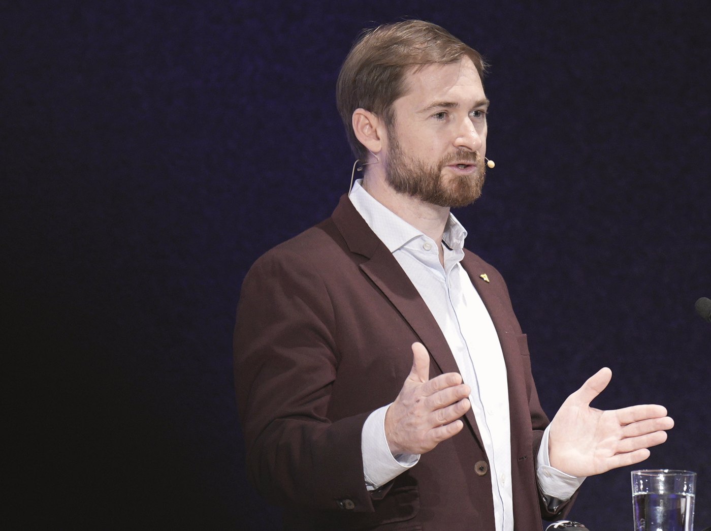 Aaron Smith speaking at WindEurope Bilbao, 2024
